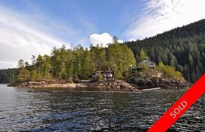 Powell Lake Island with 2 Cabins on Lake for sale: 2 bedroom 864 sq.ft. (Listed 2019-03-29)